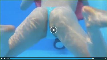【ジュニアアイドル過激動画0716】JKがTバックで泳ぐところを水中カメラで激写♥fromピンクパークTV