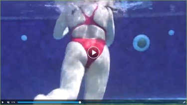 【ジュニアアイドル過激動画0809】ムチムチボディのK校生が競泳水着姿を水中カメラで激写♥fromピンクパークTV